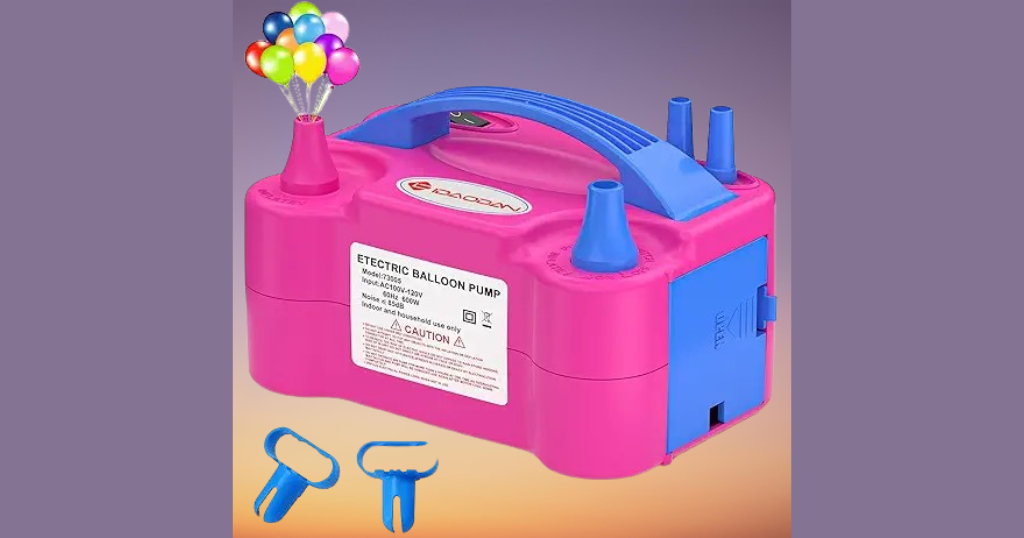 Electric Balloon Pump with Dual Nozzles